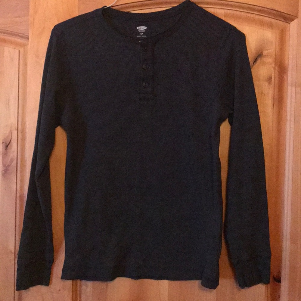Navy, Thermal, Button detail Long sleeve, Men’s S